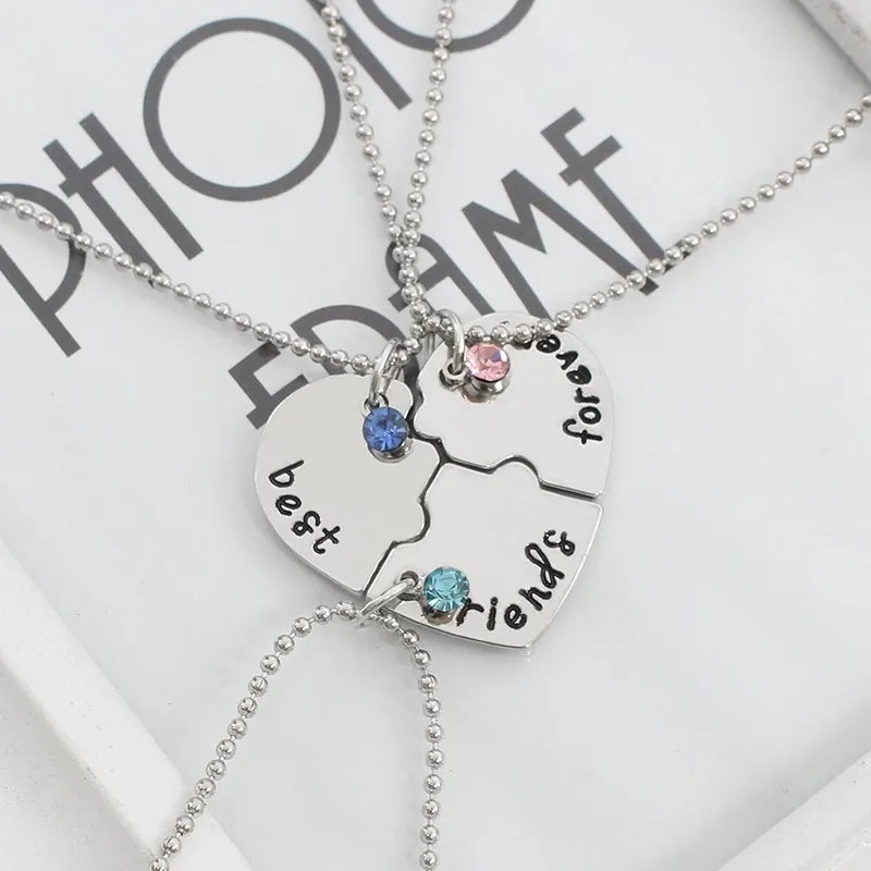 Best Friend Necklace 2-Piece Pendant Necklace Good Friend Forever Necklace Choker Friendship BFF Men And Women Jewelry Gift-Dollar Bargains Online Shopping Australia