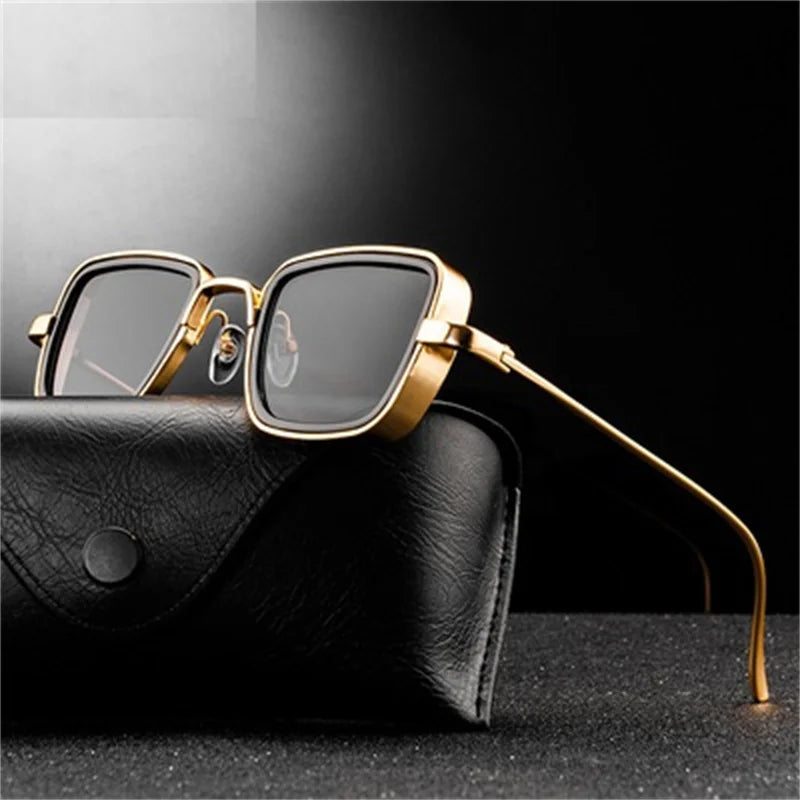 Steampunk Style Square Sunglasses Classic Gothic Men Women Brand Designer Square AlloyFrame Colorful Lens Goggles Sun Glasses-Dollar Bargains Online Shopping Australia