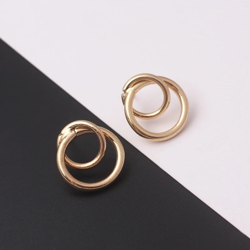 Exaggerated Geometry Irregular Metal Dangle Earrings Spiral Twist Knot Round Smooth Brincos Jewelry-Dollar Bargains Online Shopping Australia