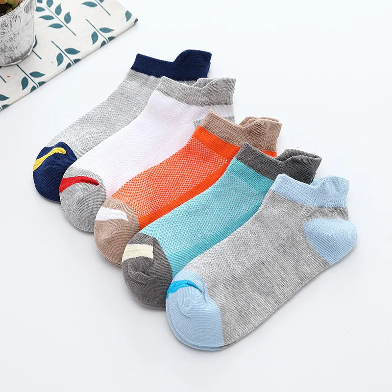 Children Socks Mesh Cotton Boys Socks Girls Socks 2-15 Year Kids Casual Boat Socks 5 Pairs/lot-Dollar Bargains Online Shopping Australia