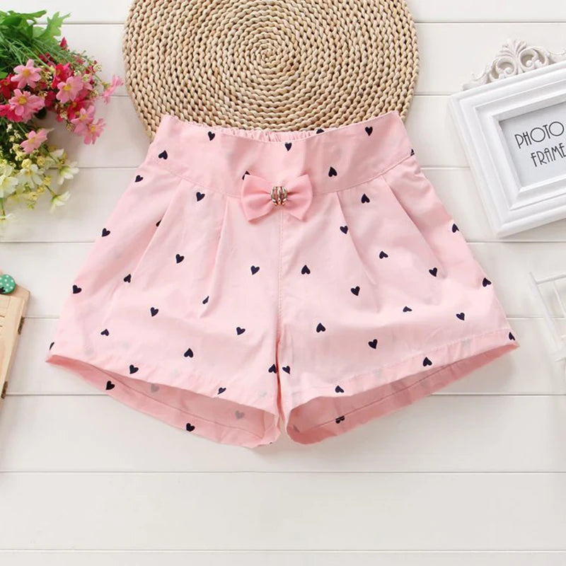 Baby Kids Children Girls Toddler Candy Color Heart Print Shorts Pants-Dollar Bargains Online Shopping Australia