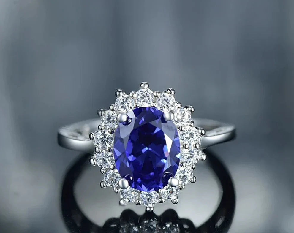 Silver Ring Fashion Women Zircon Jewelry Brand Wedding Engagement Silver Rings