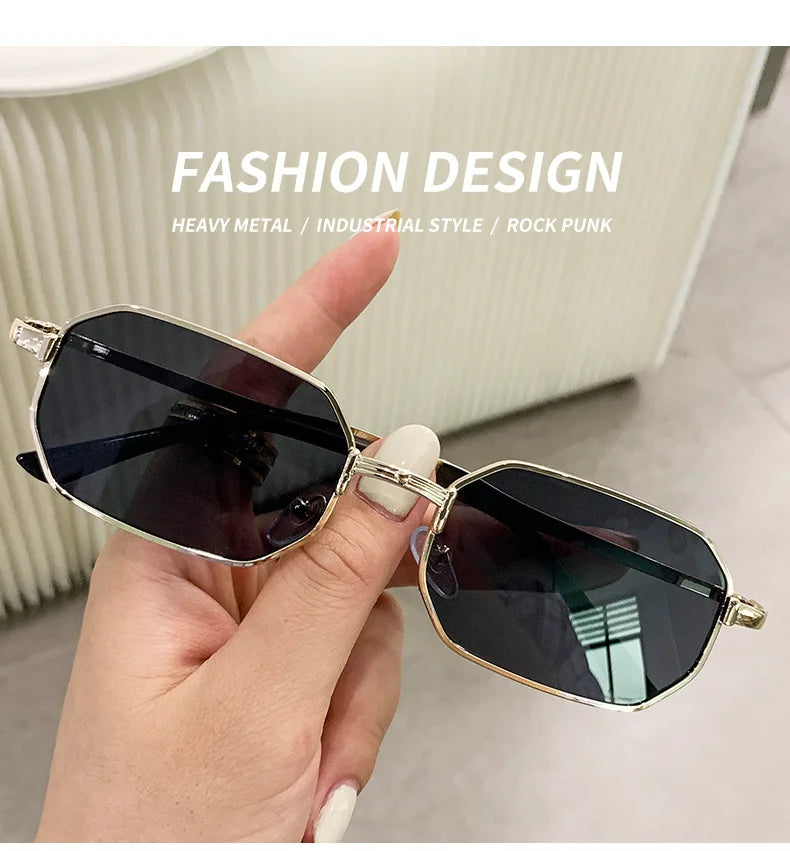 Men's Sunglasses Fashion Rectangle Women metal Luxury Brand Sun glasses-Dollar Bargains Online Shopping Australia