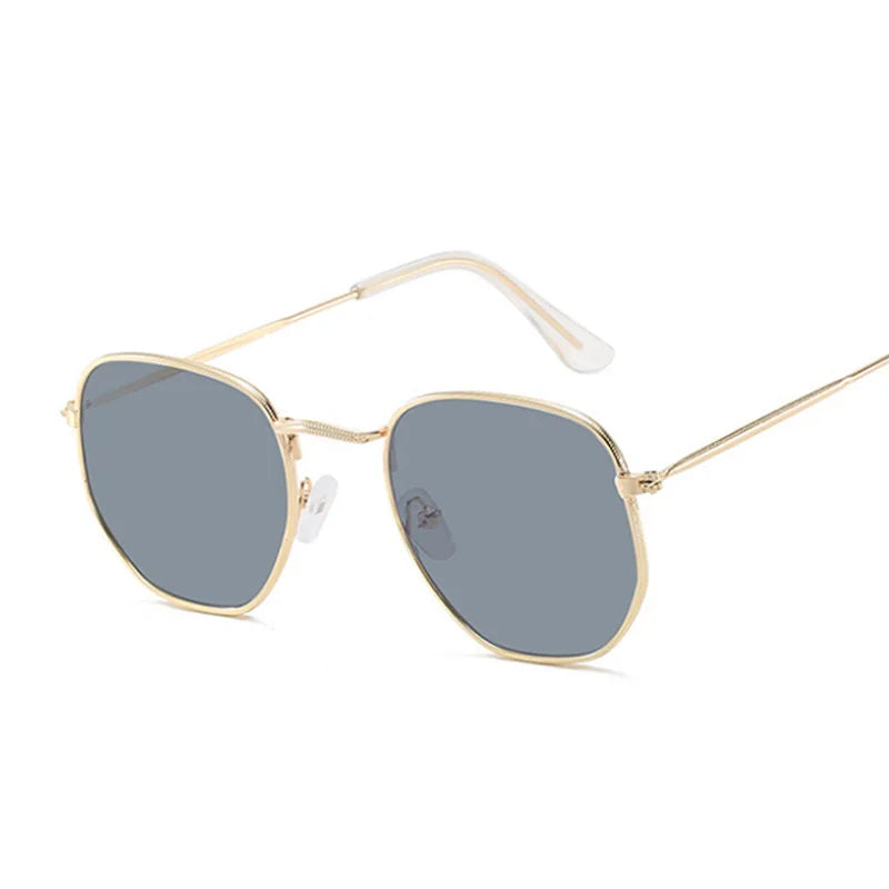 Metal Square Sunglasses Woman Vintage Sun Glasses Female Fashion Brand Mirror Eyeglasses Colored Lenses-Dollar Bargains Online Shopping Australia