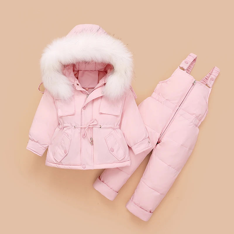 Children Down Coat Jacket+jumpsuit Kids Toddler Girl Boy Clothes Down 2pcs Winter Outfit Suit Warm Baby Overalls Clothing Sets-Dollar Bargains Online Shopping Australia