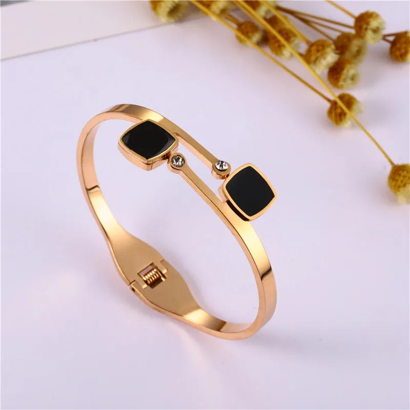 Luxury Heart Bracelets Bangles For Women Stainless Steel Jewelry Woman Fashion Jewellery-Dollar Bargains Online Shopping Australia