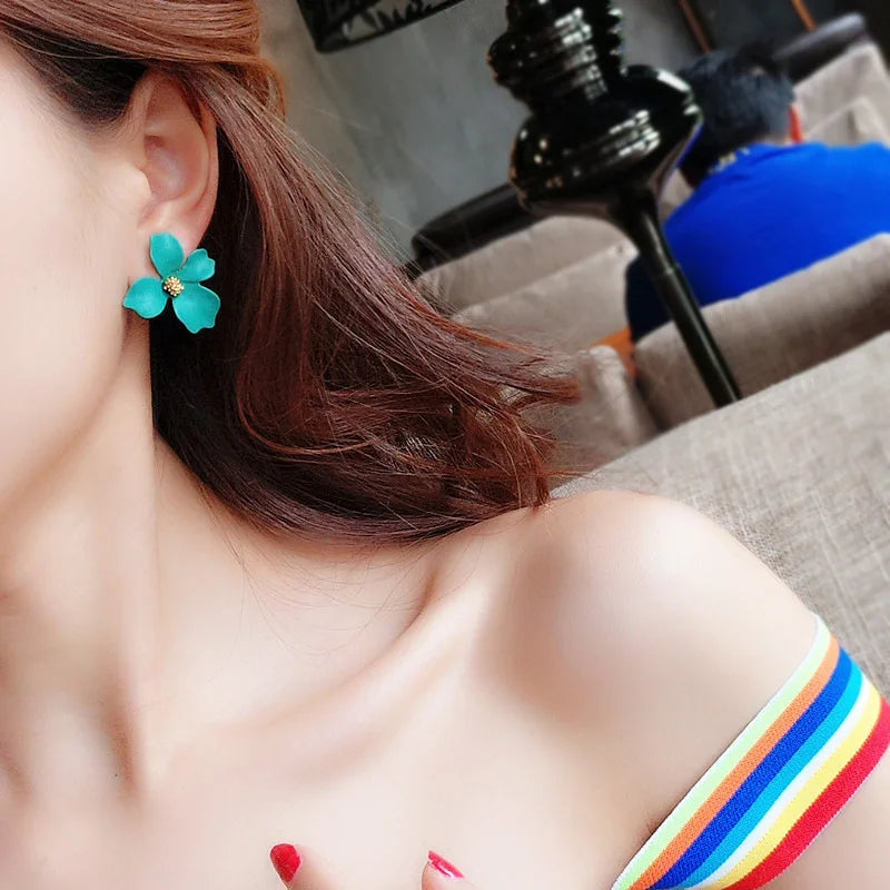 Flower Earrings For Women Fashion Sweet Earrings Woman Jewelry Colorful Earrings-Dollar Bargains Online Shopping Australia