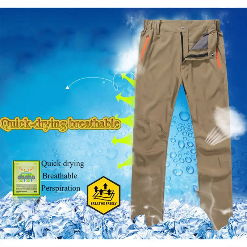 Men Womens Quick Dry Hiking Pants Outdoor Sport Summer Ultra Thin Pants Camping Trekking Fishing Climbing Trousers-Dollar Bargains Online Shopping Australia