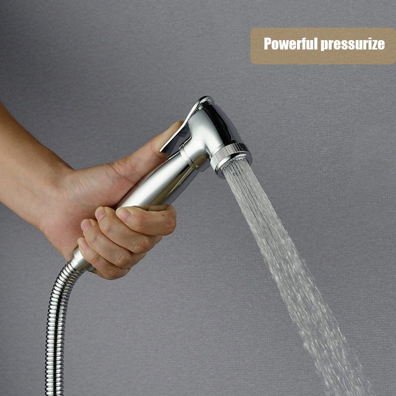 brass chrome plated toilet bidet bright polished bathroom bidet faucet sprayer shower head wall mounted valve & holder