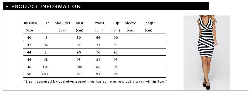 Summer dress Women's elegant summer striped tunic cocktail party pencil sheath dress