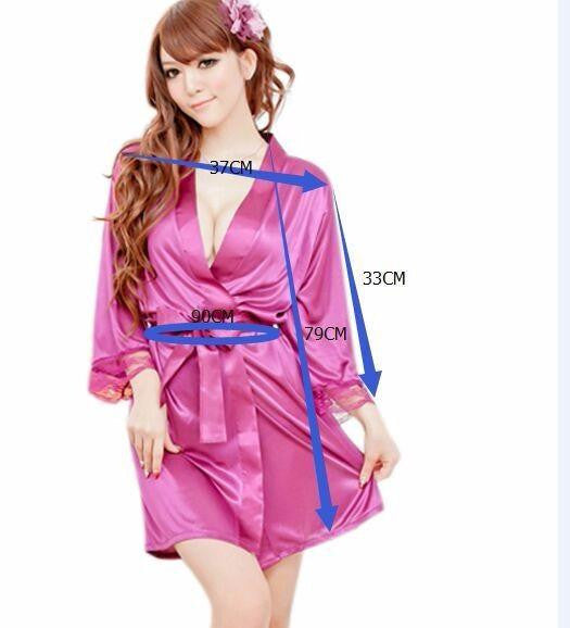 Women's Sleepwear ROBE Bathrobes G-string Thongs Lingerie Nightdress