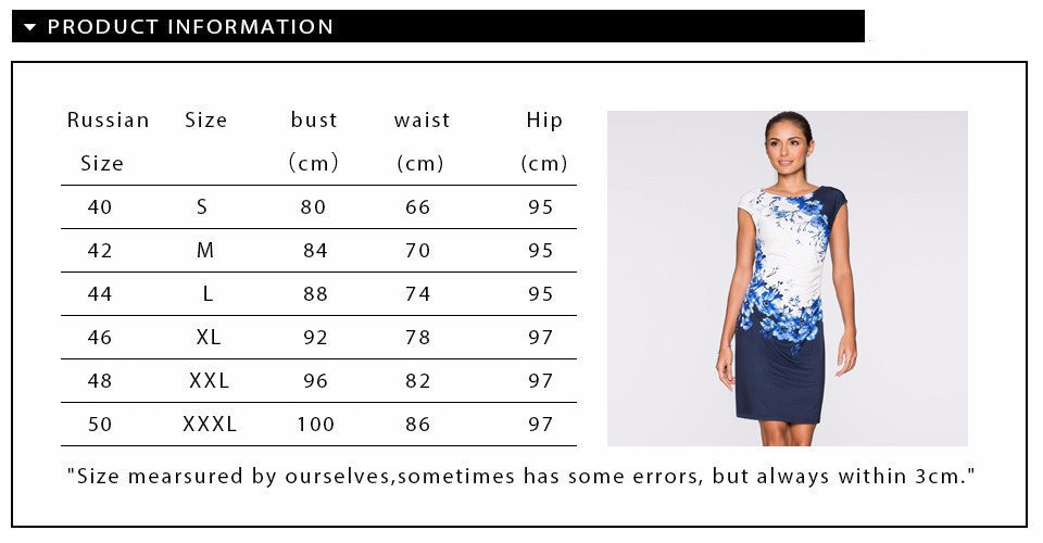 Online discount shop Australia - dress Women bodycon dress plus size women clothing chic elegant sexy fashion o-neck print dresses 9026