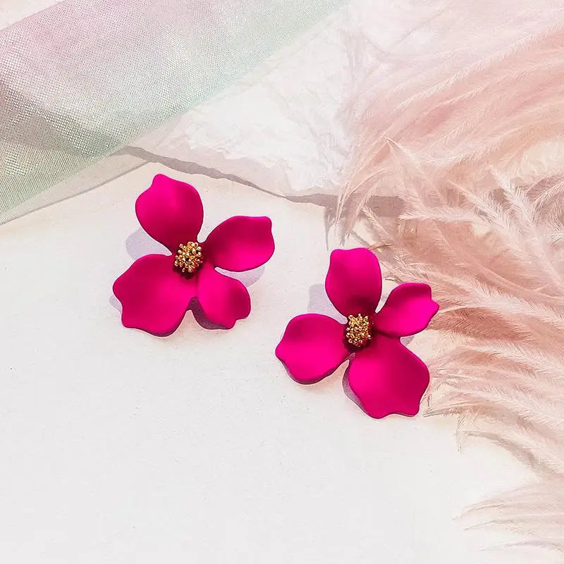 Flower Earrings For Women Fashion Sweet Earrings Woman Jewelry Colorful Earrings-Dollar Bargains Online Shopping Australia