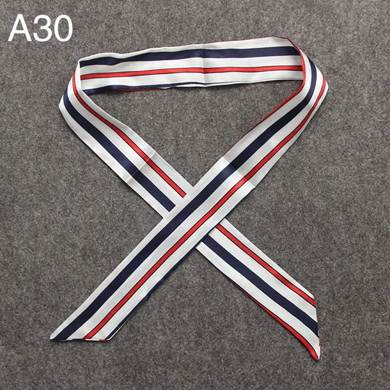 New Silk Small Women Fashion Scarf Hair Bags Handle Decoration Tie Multifunction Hand Ribbon Scarf