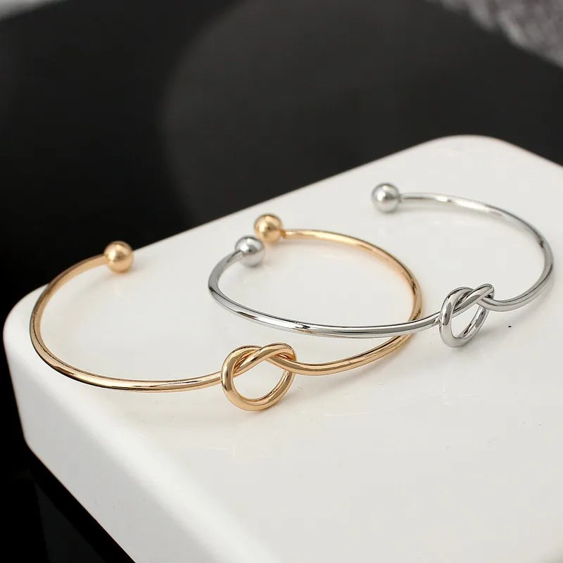 Knot Cuff Bracelets & Bangles Women Jewelry Simple Glossy LOVE Valentine's Day-Dollar Bargains Online Shopping Australia