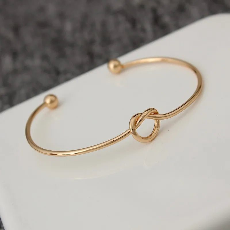 Knot Cuff Bracelets & Bangles Women Jewelry Simple Glossy LOVE Valentine's Day-Dollar Bargains Online Shopping Australia