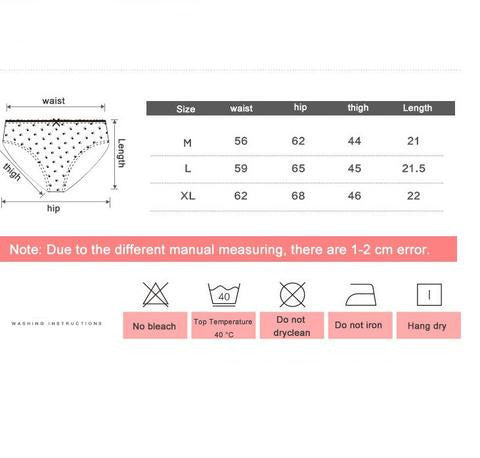 Online discount shop Australia - B.BANG Lovely Bow Cotton Briefs Women Elastic Dot Panties Underwear for Women 5 pcs/lot M-L-XL