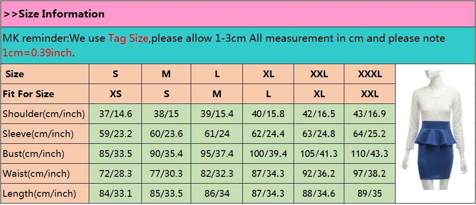 Style Long Sleeve Women Patchwork O Neck Bodycon Lace Party Peplum Flounce Bandage Pencil Dress Plus Size Vestidos
