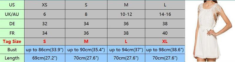 Fashion Summer Style Women Dress Ladies Off Shoulder Lace Crochet A Line Mini Dress Party Club