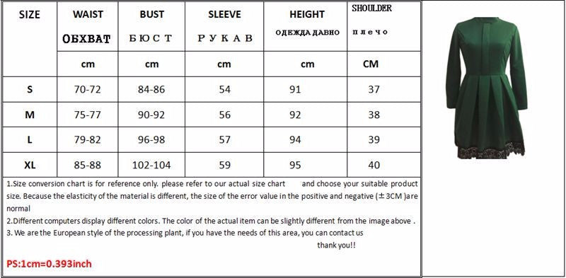 Online discount shop Australia - Autumn Winter New Fashion Women Sexy Long Sleeve Slim KNEE-LENGTH Dresses Green Party Dresses Plus Size
