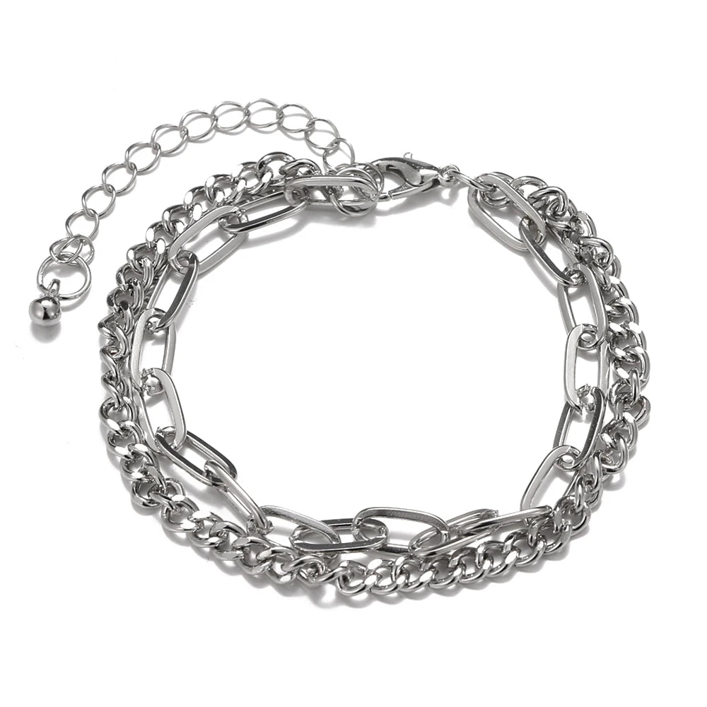 FNIO Bohemian Bracelets for Women Fashion Multilayer Beaded Chain Bracelets Set Charm Bracelet Bangles Jewelry Punk-Dollar Bargains Online Shopping Australia