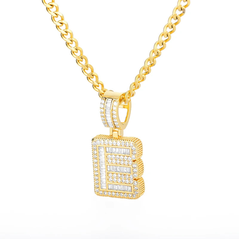 Cubic Zirconia Letter Pendant Necklaces Iced Out Rock Candy Style Initial Charms Necklace Fantastic Jewelry Gift-Dollar Bargains Online Shopping Australia