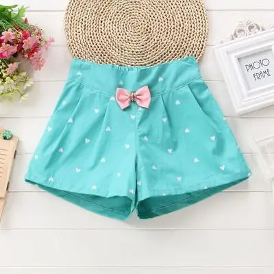 Baby Kids Children Girls Toddler Candy Color Heart Print Shorts Pants-Dollar Bargains Online Shopping Australia