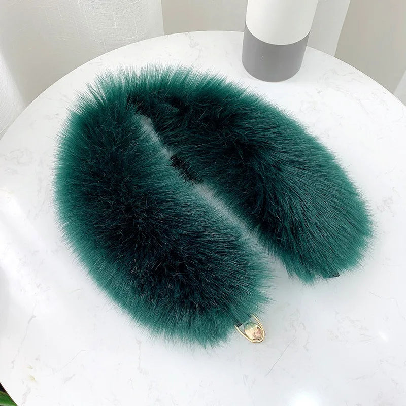 Women Faux Fur Collar Shawl Furry Fur Collar for Winter Coat Hood Fur Decor Plush Fake Fur Scarf Parkas Jacket Fur Collars-Dollar Bargains Online Shopping Australia