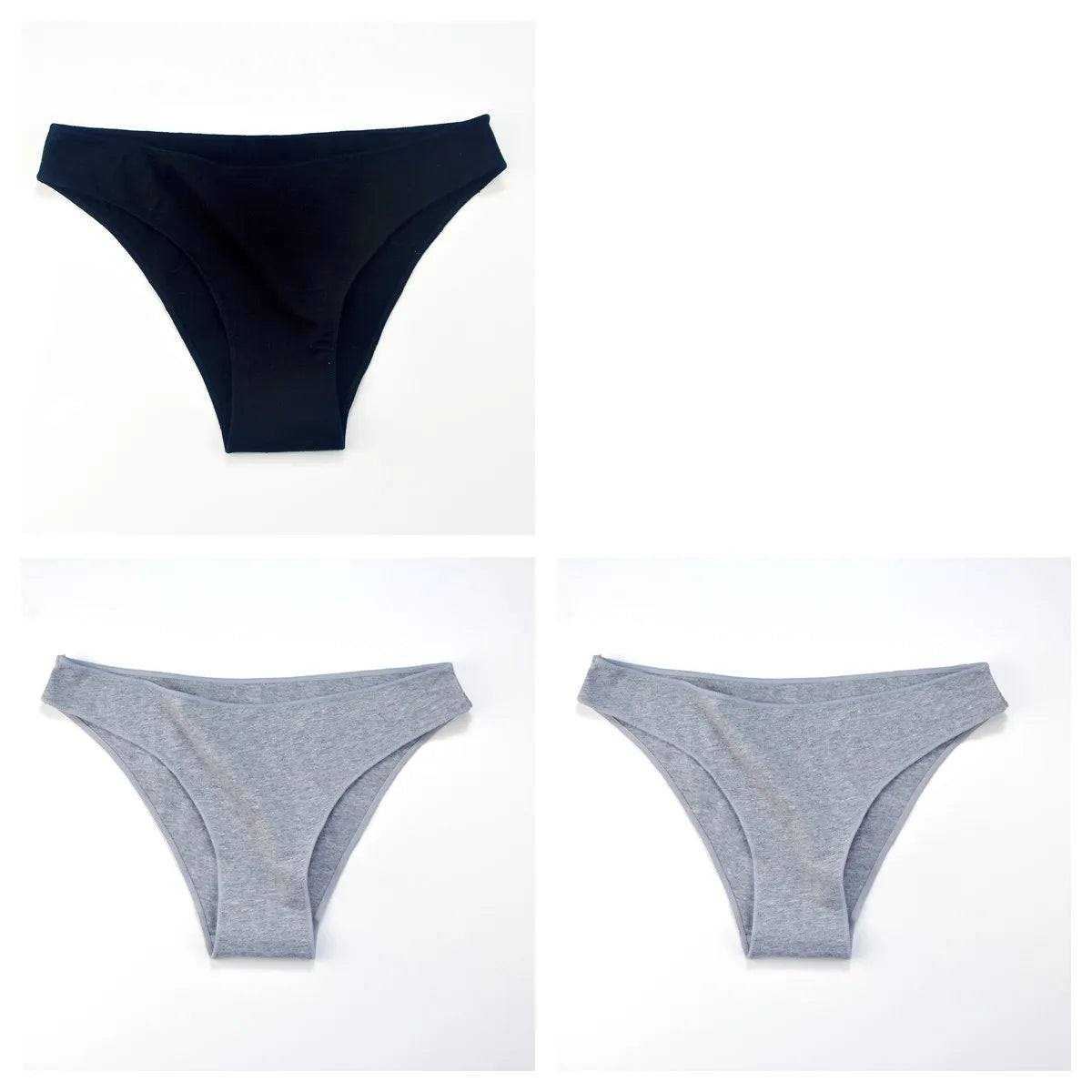 3Pcs Cotton Underwear Seamless Panties For Women Low Rise Briefs Female Solid Color Comfort Pantys Breathable Lingerie