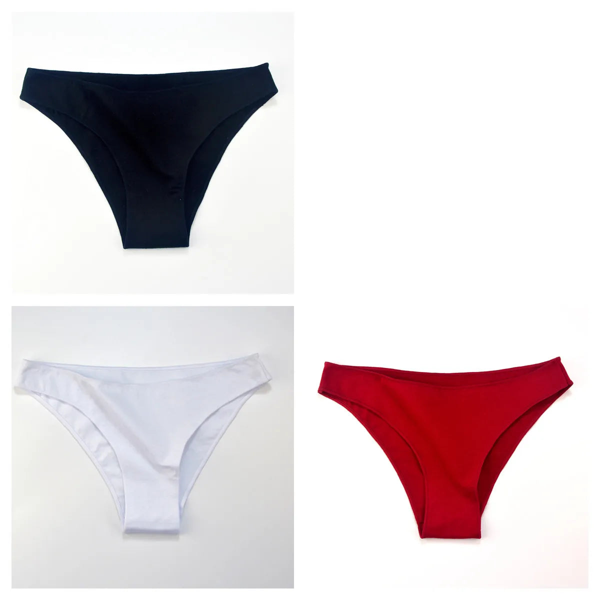 3Pcs Cotton Underwear Seamless Panties For Women Low Rise Briefs Female Solid Color Comfort Pantys Breathable Lingerie