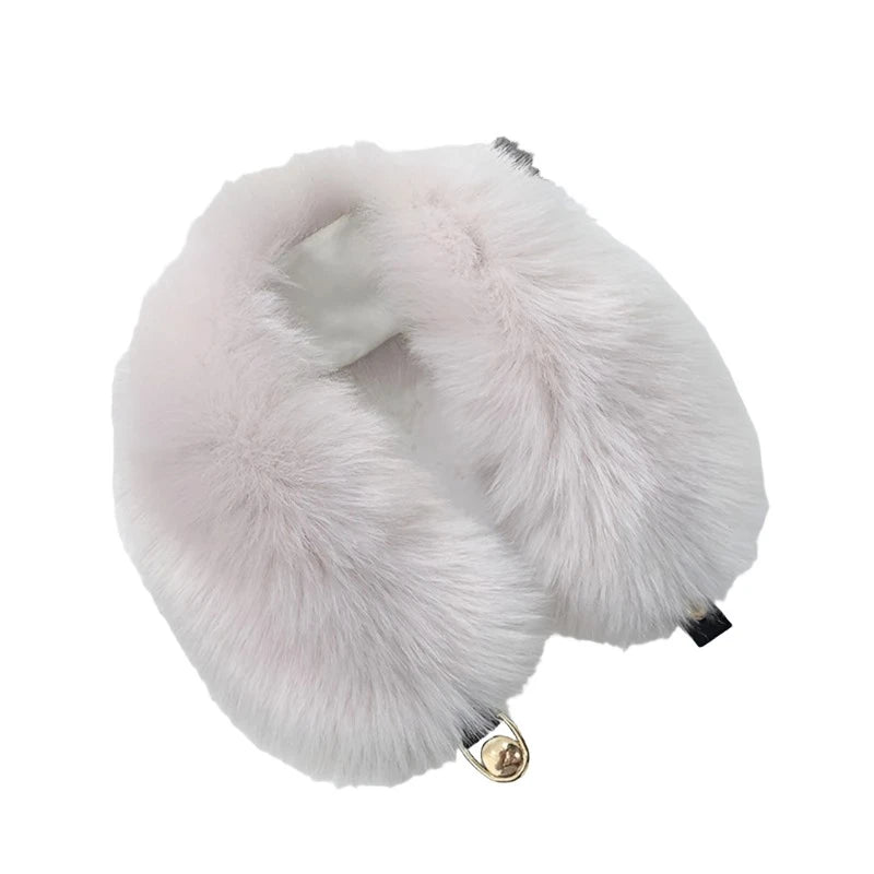 Women Faux Fur Collar Shawl Furry Fur Collar for Winter Coat Hood Fur Decor Plush Fake Fur Scarf Parkas Jacket Fur Collars-Dollar Bargains Online Shopping Australia