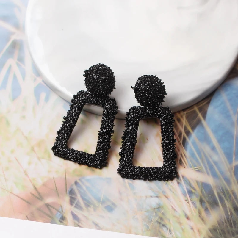 Exaggerated Geometry Irregular Metal Dangle Earrings Spiral Twist Knot Round Smooth Brincos Jewelry-Dollar Bargains Online Shopping Australia