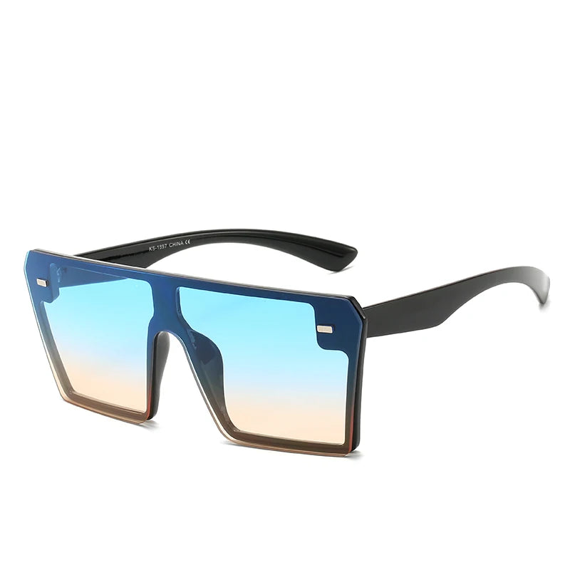 Oversize Square Sunglasses Women Retro Gradient Sun Glasses Men Blue Big Frame Vintage Eyewear UV400-Dollar Bargains Online Shopping Australia