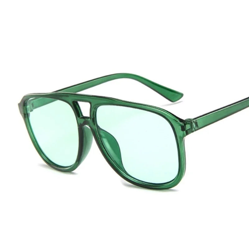 Green Oversized Pilot Sunglasses Woman Shades Retro Classic Vintage Sun Glasses Female Colors Brand Designer Oculos De Sol-Dollar Bargains Online Shopping Australia