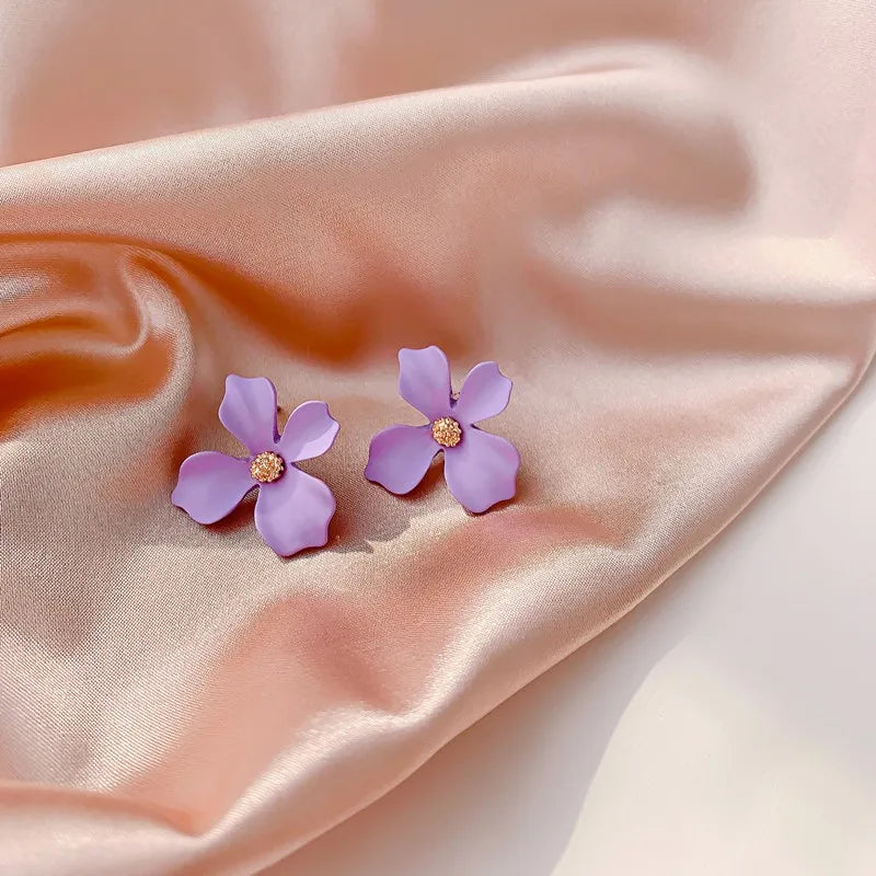 Flower Earrings For Women Fashion Sweet Earrings Woman Jewelry Colorful Earrings-Dollar Bargains Online Shopping Australia