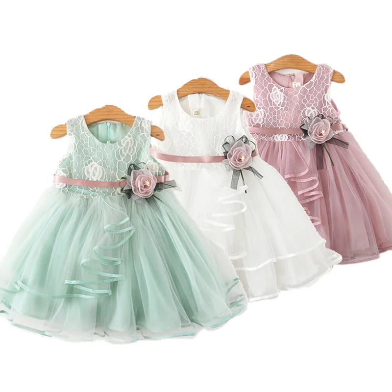Baby Girls Dress Casual Costume Kids Dresses For Girls Flower Baby Dress Girl Party Little Princess Tutu Summer Dress-Dollar Bargains Online Shopping Australia
