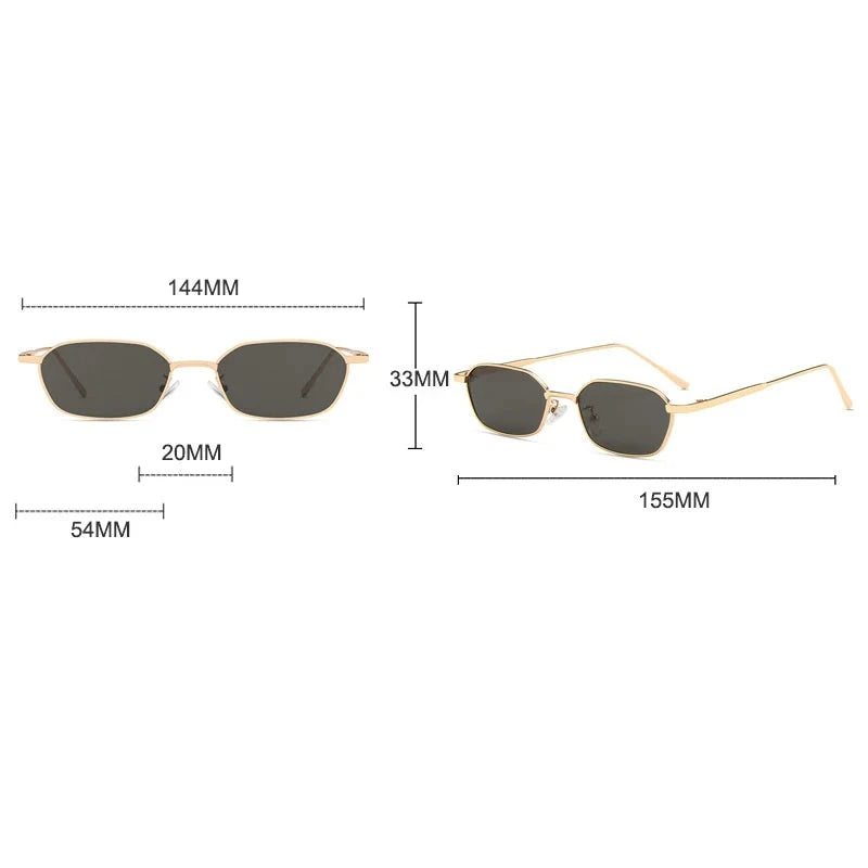 Small Square Women Men Steampunk Metal Frame Sunglasses Men Retro Glasses UV400 Eyeglasses-Dollar Bargains Online Shopping Australia