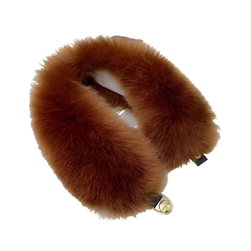 Women Faux Fur Collar Shawl Furry Fur Collar for Winter Coat Hood Fur Decor Plush Fake Fur Scarf Parkas Jacket Fur Collars-Dollar Bargains Online Shopping Australia