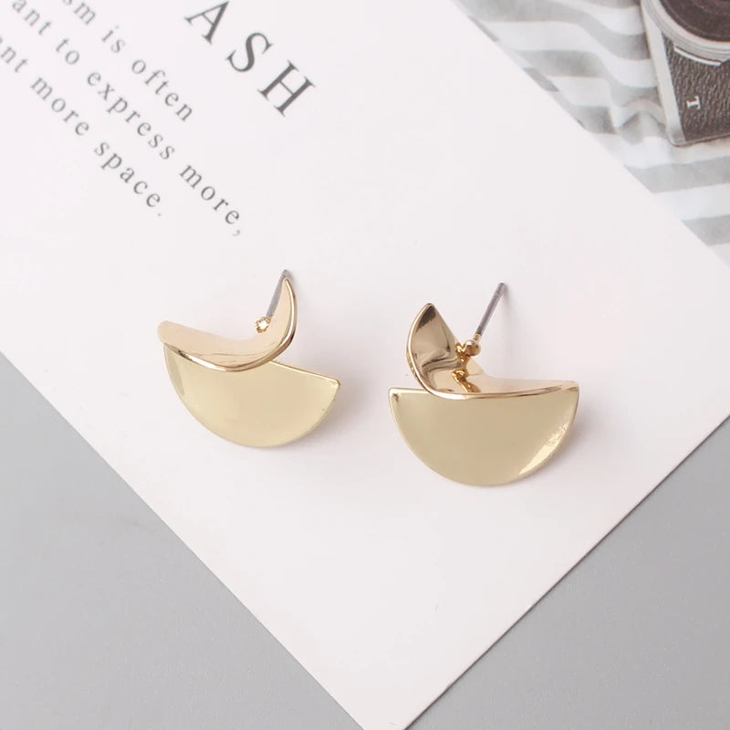 Exaggerated Geometry Irregular Metal Dangle Earrings Spiral Twist Knot Round Smooth Brincos Jewelry-Dollar Bargains Online Shopping Australia