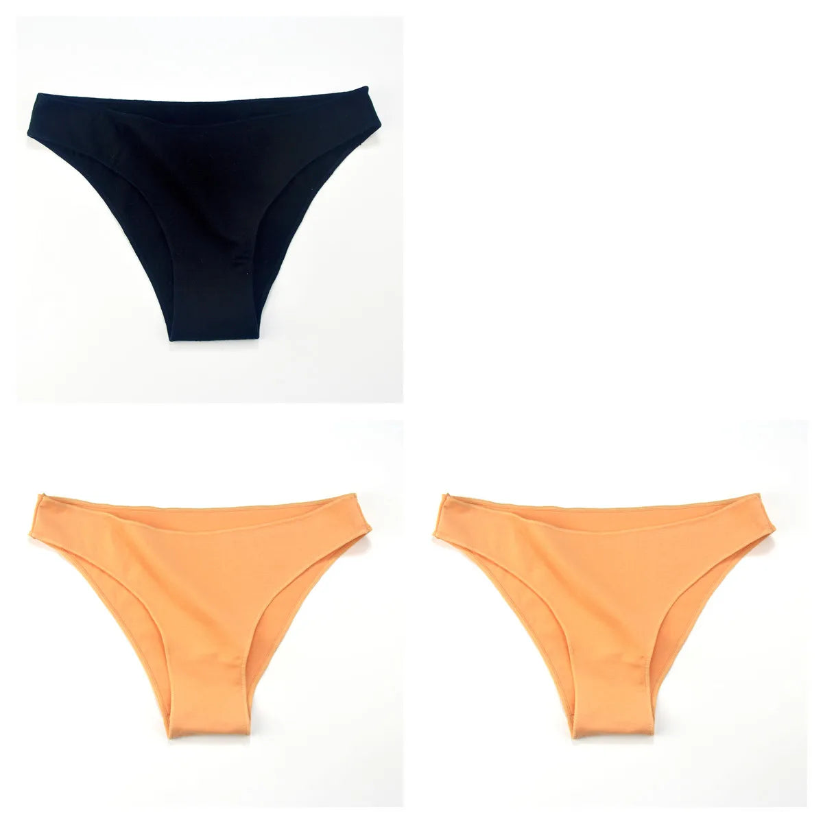 3Pcs Cotton Underwear Seamless Panties For Women Low Rise Briefs Female Solid Color Comfort Pantys Breathable Lingerie