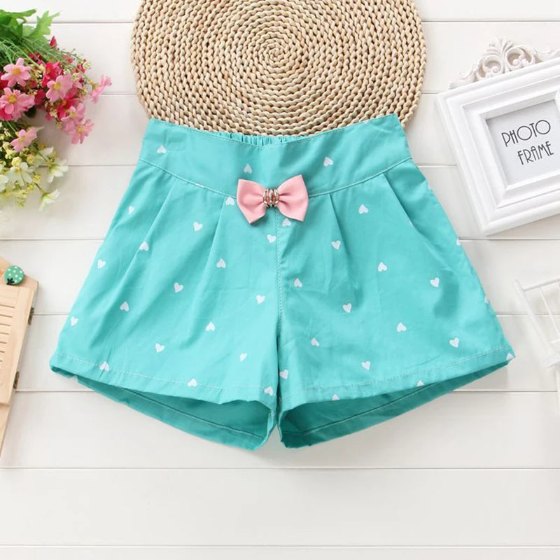 Baby Kids Children Girls Toddler Candy Color Heart Print Shorts Pants-Dollar Bargains Online Shopping Australia