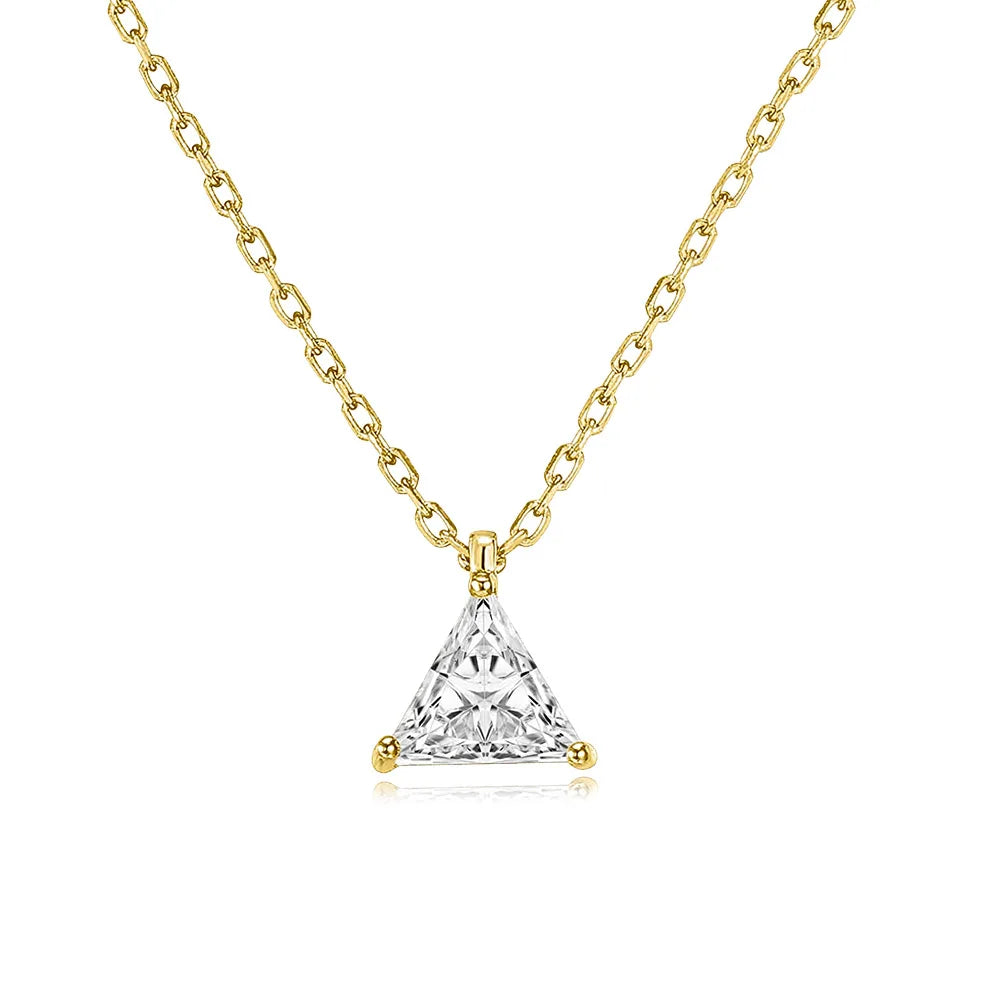 Waterdrop Crystal Pendant Necklace for Women Gold Color Geometric CZ Choker Chain on Neck-Dollar Bargains Online Shopping Australia