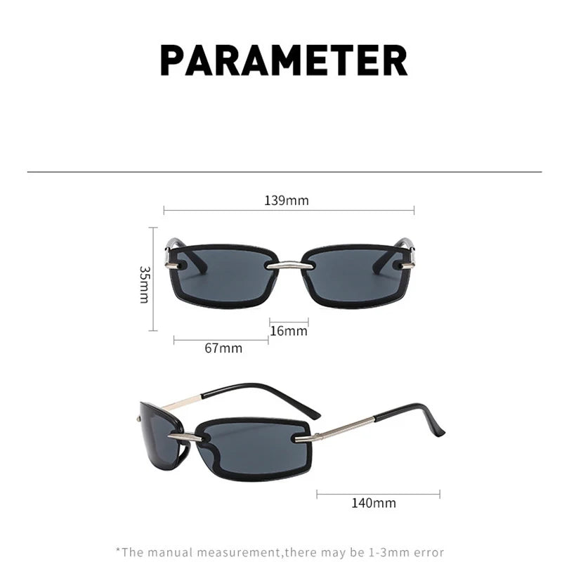 Y2K Square Sunglasses Women Vintage Fashion Sun Glasses For Men Trendy Punk Pink Candy Color Shades UV400-Dollar Bargains Online Shopping Australia