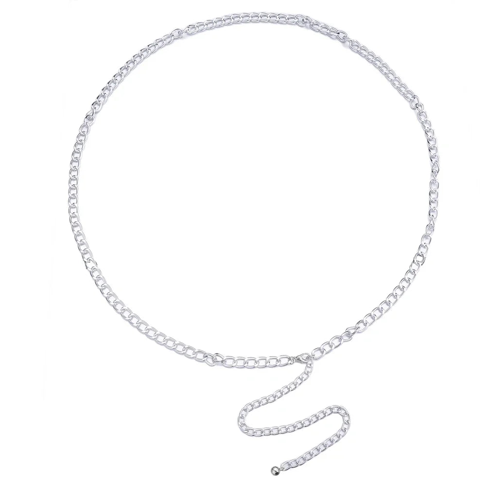 Double Thin Chain Women's Waist Chain Charming Butterfly Stainless Steel Belly Chain Summer Beach Bikini Body Jewelry-Dollar Bargains Online Shopping Australia
