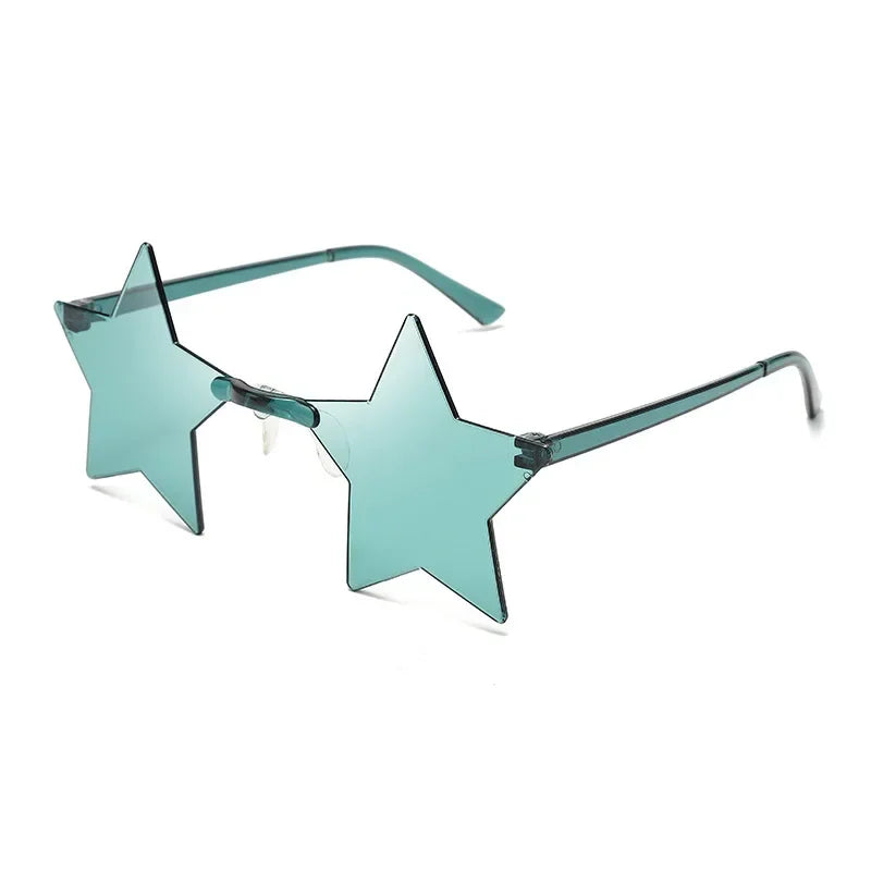 Star Sunglasses Ocean Color Frameless Personality Dazzle Ball Sun Candy Color One Mirror-Dollar Bargains Online Shopping Australia