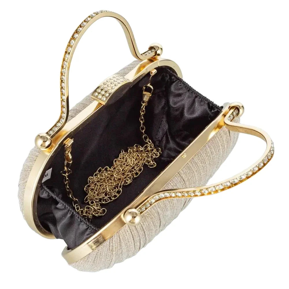 2024 Fashion Diamond Top Handle Women Evening Handbag Clutch Bags Glitter Sequins Rhinestone Female Daily Purse for Wedding Prom