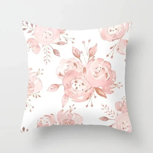 Nordic Style Pink Pillow Marble Geometric Series Waist Rest Cover Sofa Cushion with Removable-Dollar Bargains Online Shopping Australia