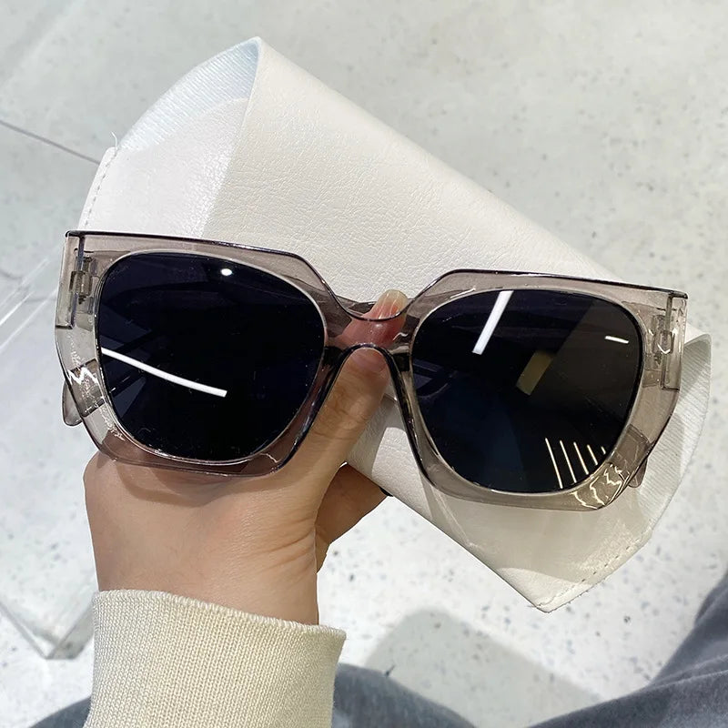 Vintage Brand Designer Polygon Sunglasses Women For Men Fashion Sun Glasses Trendy Punk Ladies Orange Big Shades-Dollar Bargains Online Shopping Australia
