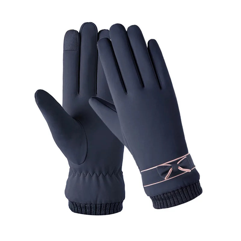 Winter Women Gloves Hand Warmer Thermal Fleece Lined Guantes Full Finger Ladies Mitten Touchscreen Waterproof Bike Cycling Glove-Dollar Bargains Online Shopping Australia