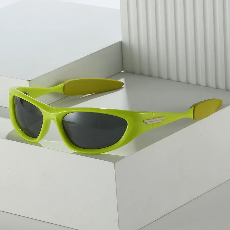 Y2K Cat Eye Men Polarized Sport Sunglasses Shades UV400 Fashion Punk Goggles Luxury Women Driving Sun Glasses